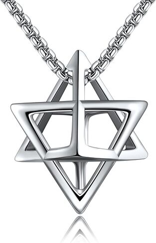 Sterling Silver Star of David Necklace - Metatron Necklace Gift for Men in Saudi Arabia