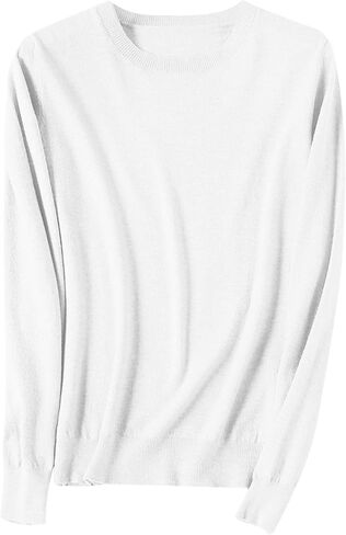 Cashmere Sweaters for Women Thin Lightweight Crewneck Pullover Loose Casual Soft Long Sleeve Tops Fall Fashion 2025 in Saudi Arabia