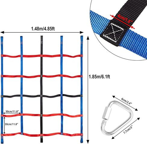 Climbing Net for Kids Outdoor, Climbing Cargo Net, Playground Accessories, Kids Climbing Net Swing Set for Jungle Gyms Playground Obstacle Course Training for Outdoor (Three Colors) in Kuwait