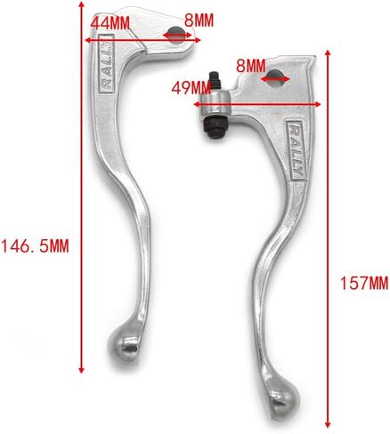 Motorcycle Brake Lever, Aluminum Silver, 1.96" x 5.9" L-shaped, Suitable for Yamaha XT225/XT250/SEROW225/250/DT230 LANZA/DT200/DT125 in Saudi Arabia