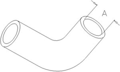 RAParts 15531-72850 New Lower Radiator Hose Fits Kubota Compact Tractor B7200 in Saudi Arabia