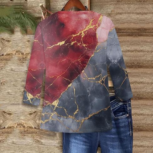 Shirts for Women Trendy 3/4 Length Sleeve Summer Crewneck Tops Plus Size Floral Print 1/2 Sleeve Drassy Casual Blouses in Kuwait