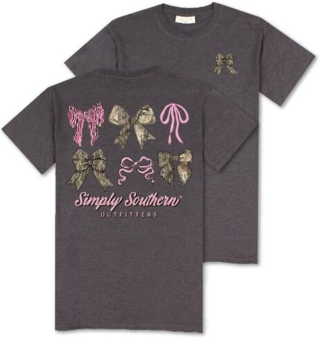 Simply Southern Multi Camouflage - Bows - Adult T-Shirt in Saudi Arabia