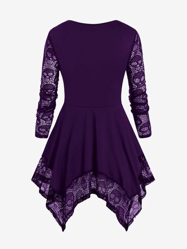 ROSE GAL Womens Plus Size Tunic Tops Fall Casual Long Sleeve T-Shirt Goth Shirt V Neck Loose Blouses Swing Tunic in Kuwait