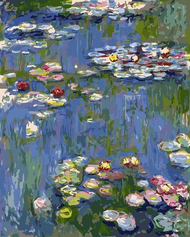 YEESAM ART Paint by Numbers for Adults, Woman with a Parasol by Monet 16x20 Inch Linen Canvas Acrylic DIY Number Painting Kits Wall Art Decor Gifts (Without Frame) in Saudi Arabia