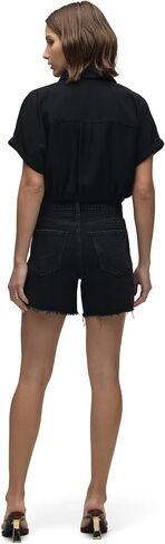 HUDSON womens Drawstring Button Down Short Sleeve Shirt in Saudi Arabia