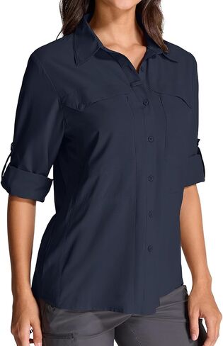 نساء UPF 50+ UV SUN SAFARI القمصان في الهواء الطوي in Kuwait