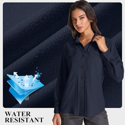 نساء UPF 50+ UV SUN SAFARI القمصان في الهواء الطوي in Kuwait