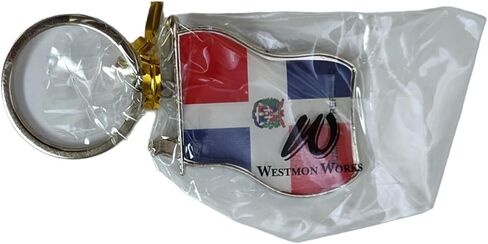 Westmon Works Dominican Republic Keychain Metal Souvenir with Flag Key Chain Ring Multi-color in Saudi Arabia
