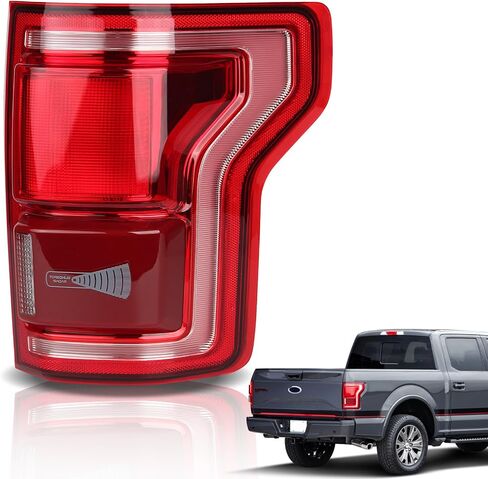 LED LED Tail Lights متوافقة مع Ford F150 2015 2015 2017 مجموعة الإشارة المصباح الخلفية المصباح الخلفي مع وحدة البقعة العمياء غير متضمنة استبدال FO2801259 HL3Z13404D (جانب الركاب الأيمن) in Kuwait