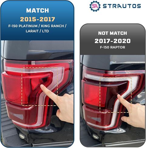 LED LED Tail Lights متوافقة مع Ford F150 2015 2015 2017 مجموعة الإشارة المصباح الخلفية المصباح الخلفي مع وحدة البقعة العمياء غير متضمنة استبدال FO2801259 HL3Z13404D (جانب الركاب الأيمن) in Kuwait