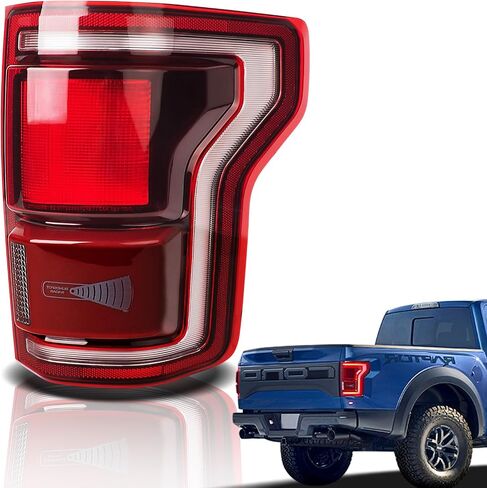 LED LED Tail Lights متوافقة مع Ford F150 2015 2015 2017 مجموعة الإشارة المصباح الخلفية المصباح الخلفي مع وحدة البقعة العمياء غير متضمنة استبدال FO2801259 HL3Z13404D (جانب الركاب الأيمن) in Kuwait