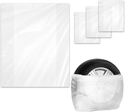 8pcs أغطية الإطارات الإضافية 8pc ، وأكياس تخزين الإطارات ، وغطاء واقعي للعجلة المقاومة للماء ، وأكياس الإطارات البلاستيكية المقاومة للدموع العالمية لمعظم المركبات (8pcs) in Kuwait