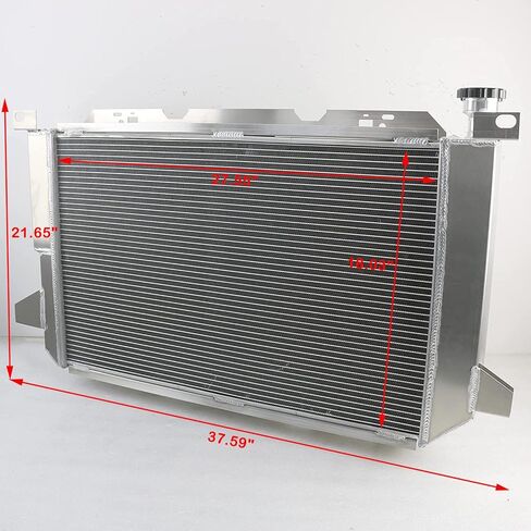 4 صف من الألومنيوم المبرد لعام 1985-1997 Ford F150 F250 F350 Bronco 5.0 5.8 7.3 7.5 V8 Radiators 1988 1989 1990 1991 1992 1993 1995 1995 1995 in Kuwait