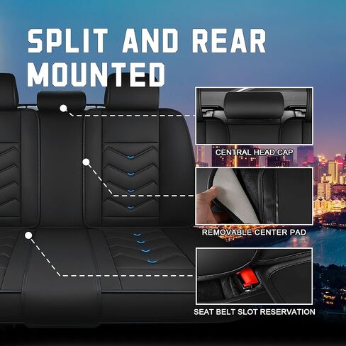 Car Seat Covers for Jeep Grand Cherokee 2000-2025, Stylish Sport Seat Cover, Premium Nappa Leather Car Seat Cover. Automobile Seat Covers Sets.(Standard 2 Seats/Black) in Saudi Arabia