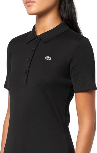Lacoste Women's Long Ribbed Cotton Polo Dress in Kuwait