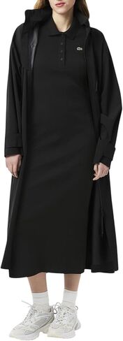 Lacoste Women's Long Ribbed Cotton Polo Dress in Kuwait