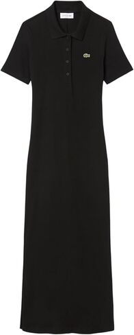 Lacoste Women's Long Ribbed Cotton Polo Dress in Kuwait