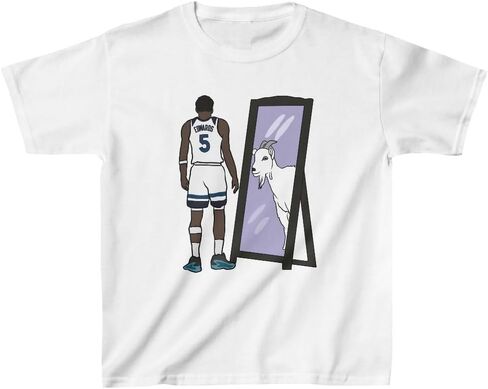Youth T-Shirt Anthony Edwards Mirror Goat Minnesota Basketball Tee Kids Sizes in Saudi Arabia