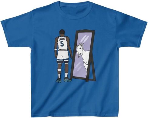Youth T-Shirt Anthony Edwards Mirror Goat Minnesota Basketball Tee Kids Sizes in Saudi Arabia