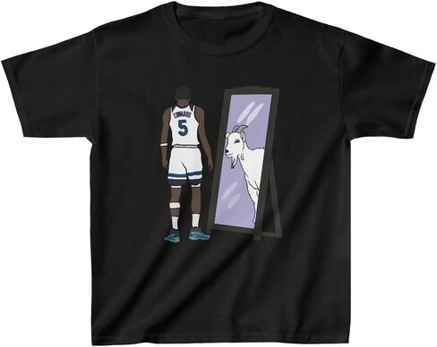 Youth T-Shirt Anthony Edwards Mirror Goat Minnesota Basketball Tee Kids Sizes in Saudi Arabia