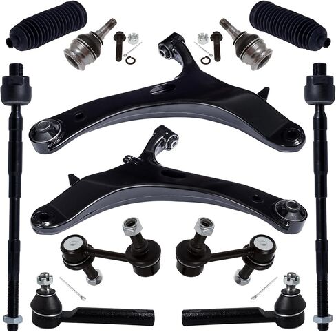 طقم تعليق Tucarest 12pcs ملاءمة لعام 2005-2009 Su-Baru Outback Legacy ، 2 Arm الأمامي السفلي للتحكم 2 مفصل الكرة 4 قضيب ربط داخلي خارجي 2 Bar 2 Boots [# K622030 K750049 EV801557 ES3712 K9513] in Kuwait