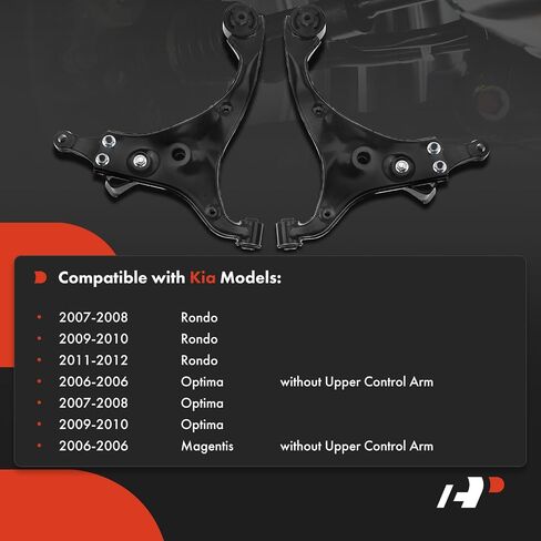 A-Premium 2 x Front Lower Control Arm, with Bushing, Compatible with Kia Optima 2007-2010, Rondo 2007-2012, Magentis 2006, Vehicles Without Upper Control Arms in Saudi Arabia