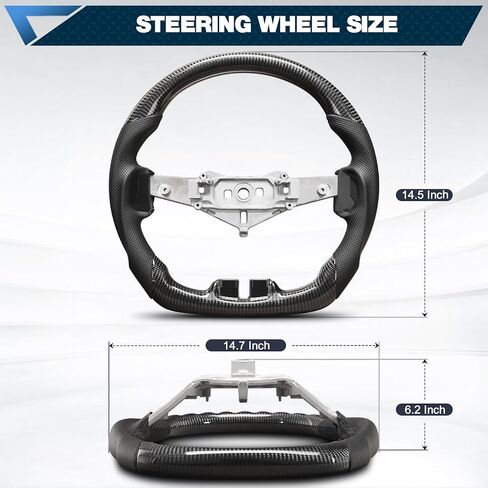 Real Carbon Fiber Steering Wheel For Jeep Wrangler JK JKU 2007-2018 D-shaped Nappa Perforated Leather Flat-bottom Steering Wheel Grip Hand-Stitched in Kuwait