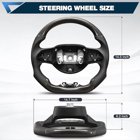 Real Carbon Fiber Steering Wheel For Jeep Wrangler JK JKU 2007-2018 D-shaped Nappa Perforated Leather Flat-bottom Steering Wheel Grip Hand-Stitched in Kuwait