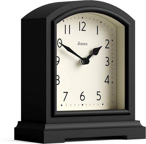 JONES CLOCKS® Tavern Mantel Clock | Modern Arch top Design | Pale Grey | Contemporary Classic Style for Desk, Table, Shelf or Bedside in Kuwait