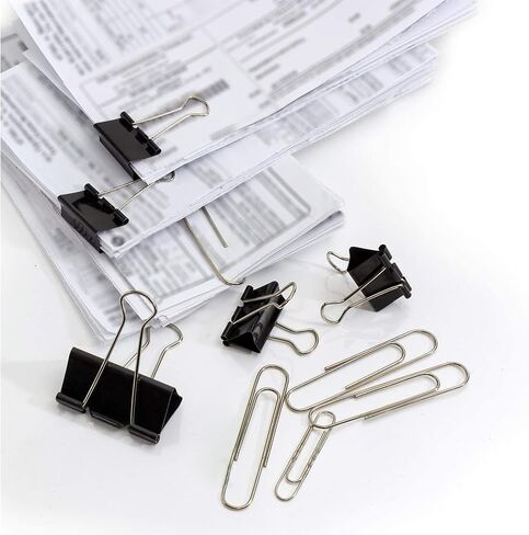 170 Pcs Binder Clips Assorted Sizes, Colored Large, Medium, Small Binder Paper Clips for Office Supplies, Home, School Document Organizing (Blue, Pink, Yellow, Green) in Kuwait