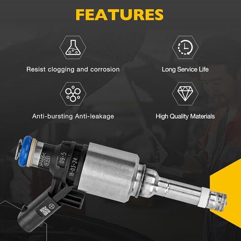 Fuel Injector Set of 6 Compatible with Jeep Liberty Commander Grand Cherokee, Dodge Nitro Dakota Durango Ram 1500 3.7L V6 4 Holes Fuel Injectors Replacement# 0280158020 812-12145 in Saudi Arabia