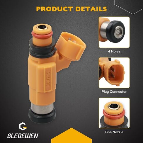 Fuel Injector Set of 6 Compatible with Jeep Liberty Commander Grand Cherokee, Dodge Nitro Dakota Durango Ram 1500 3.7L V6 4 Holes Fuel Injectors Replacement# 0280158020 812-12145 in Saudi Arabia