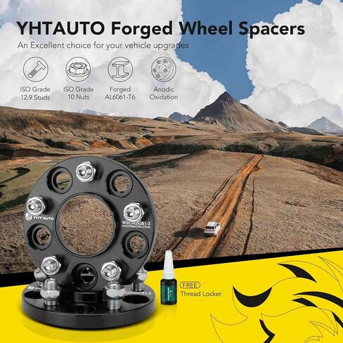 Yhtauto 5x4.5 فواصل العجلة Hubcentric 15 مم يناسب طرازات Ford Lincoln: Explorer ، موستانج ، طيار ، مزورة 5 × 114.3 ملم فواصل الإطارات 15 ملم مع M14x1.5 ترصيع in Saudi Arabia