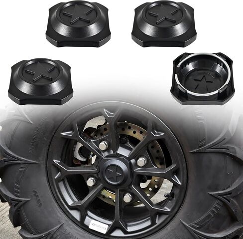 Flat Center Cap for Polaris RZR XP XP4 1000 2024-2025, Black Tire Wheel Hub Caps Center Covers Accessories(4PCS) in Saudi Arabia
