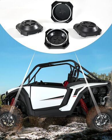Flat Center Cap for Polaris RZR XP XP4 1000 2024-2025, Black Tire Wheel Hub Caps Center Covers Accessories(4PCS) in Saudi Arabia