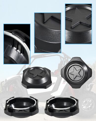 Flat Center Cap for Polaris RZR XP XP4 1000 2024-2025, Black Tire Wheel Hub Caps Center Covers Accessories(4PCS) in Saudi Arabia