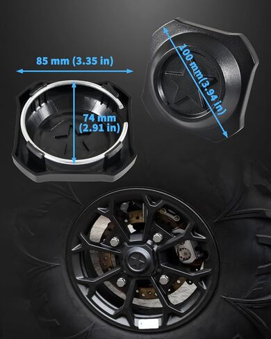 Flat Center Cap for Polaris RZR XP XP4 1000 2024-2025, Black Tire Wheel Hub Caps Center Covers Accessories(4PCS) in Saudi Arabia