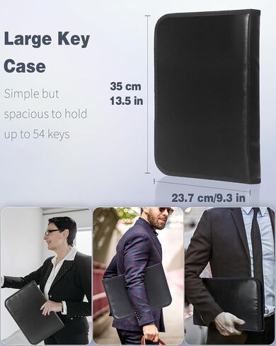 حجة مفتاح UniClife Zippered ، منظم مفتاح مقاوم للماء ومقاوم للماء مع قفل مزيج و 24 علامة رئيسية ، حقيبة حامل مفتاح محمولة لأصحاب العقارات ، مبيعات العقارات ، الفنادق والمكاتب in Kuwait