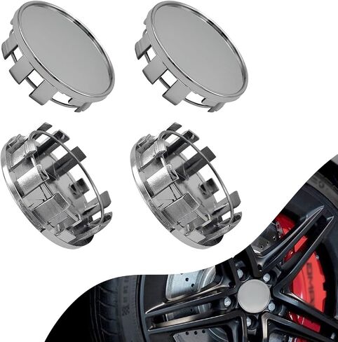 4 PCS Car Wheel Center Hub Cover, Rust Resistant Wheel Center Caps, ABS Snap-in Vehicle Rim Hub Central Hubcap Replacement, Applicable to The Original Wheel Hub Center Diameter of 1.96"(Black) in Saudi Arabia