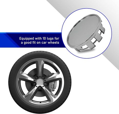 4 PCS Car Wheel Center Hub Cover, Rust Resistant Wheel Center Caps, ABS Snap-in Vehicle Rim Hub Central Hubcap Replacement, Applicable to The Original Wheel Hub Center Diameter of 1.96"(Black) in Saudi Arabia