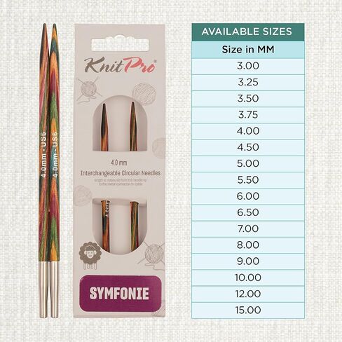 Knit Pro 3.5 mm Symfonie Interchangeable Normal Circular Needles, Multi-Color in Saudi Arabia