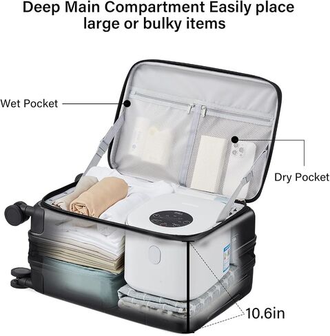 Hanke 24 Inch Expandable Checked Luggage Hard Shell Suitcases with Wheels Top Opening TSA Luggage Rolling Large Suitcases for Travel Luggage in Saudi Arabia