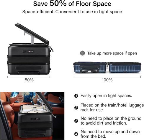 Hanke 24 Inch Expandable Checked Luggage Hard Shell Suitcases with Wheels Top Opening TSA Luggage Rolling Large Suitcases for Travel Luggage in Saudi Arabia