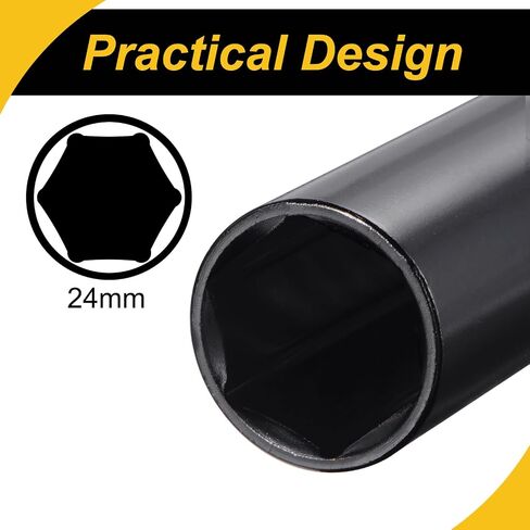 1/2 "محرك × 19 مم مقبس عميق ، CR-V Steel 8" طول ، أحجام قياس 6 نقاط in Kuwait
