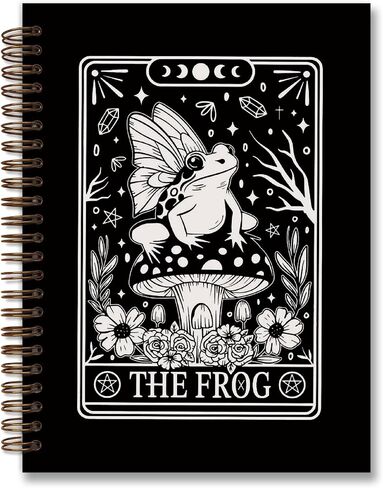 Overthinker Tarot Goth Notebook Journal,Gothic Skull Hardcover College Spiral Notebook Journal for Teen Girls Women,Goth Office Supplies,Hard Cover Journal Notebooks in Saudi Arabia