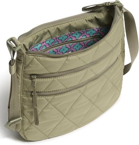 Vera Bradley Ultralight Trio Zip Hipster Crossbody ، Green Lichen Deep in Saudi Arabia