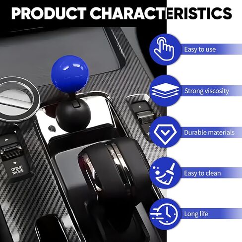 Car Push to Start Button Rocker, Car Engine Start Stop Button Joystick Plastic Ball-bar, One-Touch Start Button with Rocker Lever, Universal Decorative Car Accessories (Red) in Saudi Arabia