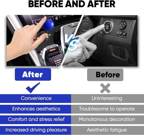 Car Push to Start Button Rocker, Car Engine Start Stop Button Joystick Plastic Ball-bar, One-Touch Start Button with Rocker Lever, Universal Decorative Car Accessories (Red) in Saudi Arabia