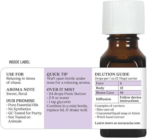 Aura Cacia Essential Solutions Blend ، زر الذعر ، 0.5 أونصة السوائل (حزمة 2) in Saudi Arabia